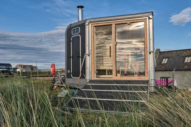 The mobile sauna sited in Elie (Pic: Submitted)