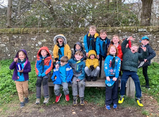 Beavers did a walk to raise funds for the re-build.