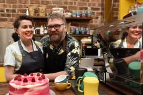 Kirsty and Tony Strachan at Kangus Coffee House in Victoria Road before their move to the High Street (Pic: Fife Photo Agency)