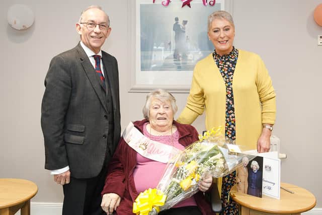 Councillor Rosemary Liewald, and Jim Kinloch with Margaret (Pic: Andrew Beveridge)