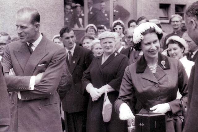 Prince Phillip and The Queen in Kirkcaldy in 1958