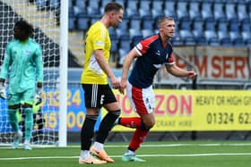 Tom Lang (right) joined Falkirk this summer after leaving Raith Rovers (Pic Michael Gillen)