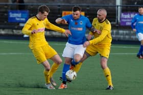 Shipyard in action at Bo'ness United in the South Challenge Cup (Pic: Scott Louden)