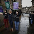 Women from Scottish Feminist Network outside the Court of Session in September  2023' (Photo by Jeff J Mitchell/Getty Images)