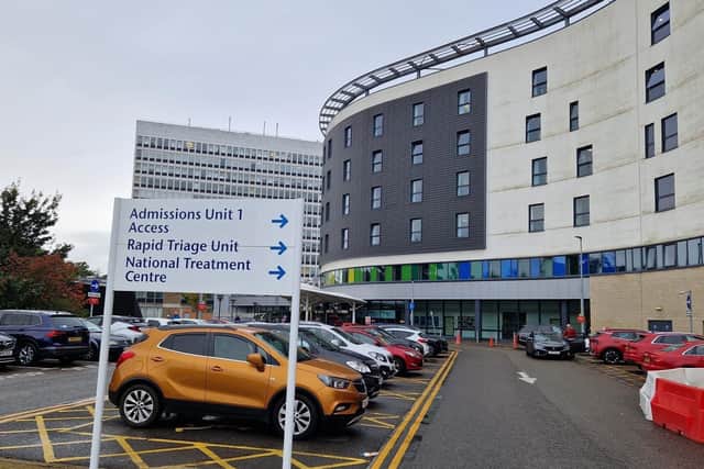 The attack happened close to the entrance to Victoria Hospital, Kirkcaldy. (Pic: Fife Free Press)