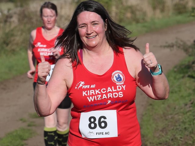 Johanna Kirk at 2026’s Fife Athletic Club Giffordtown 5K near Ladybank on Sunday (Photo: Pete Bracegirdle)