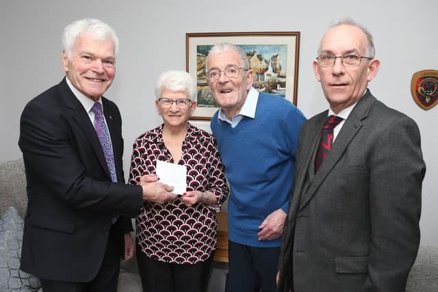 The couple were presented with gift vouchers after celebrating 60 years of marriage