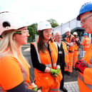First Minister John Swinney views ongoing work at Levenmouth Rail Link at Cameron Bridge station during his tour of Cameron Bridge Station. (Photo by Jeff J Mitchell/Getty Images)