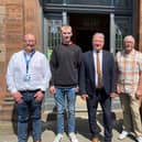 From left, Gary Meldrum, Community Payback Team; William Dolan, chairman of Fife Deaf Club, David Torrance MSP, William Darroch, Fife Deaf Club treasurer, and Sean Brown from Sean Brown Plumbing.