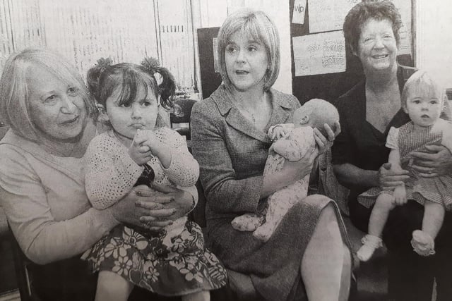 One from the archives!
In 2007  as the Scottish Government’s Health Secretary, Nicola Sturgeon made a visit to an innovative Fife project.
The ‘Granny School’ at Kirkcaldy’s Forth Park Hospital . 
The project aimed to prepare grandparents for childcare responsibilities in later life and it was hoped that other health boards would also follow the model.