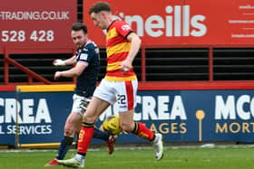 Action from a Partick Thistle-Raith Rovers match earlier this season (Pic Eddie Doig)