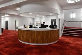 The new look box office at the heart of the entrance to the refurbished Adam Smith Theatre (Pic: Fife Photo Agency)