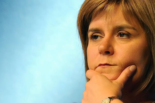 A politician deep in thought.
Nicola Sturgeon at the Scottish Cabinet meeting held at the Adam Smith Theatre, Kirkcaldy in 2011