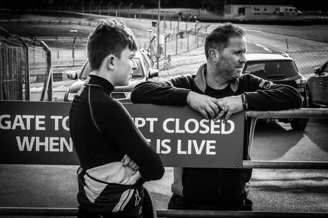 Jensen Bell with his dad Paul. (Pic: Colin Jackson)
