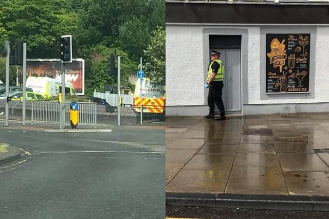 Police have been delivering a warrant to the premises on Kirkcaldy High Street. Picture: Fife Jammer Locations