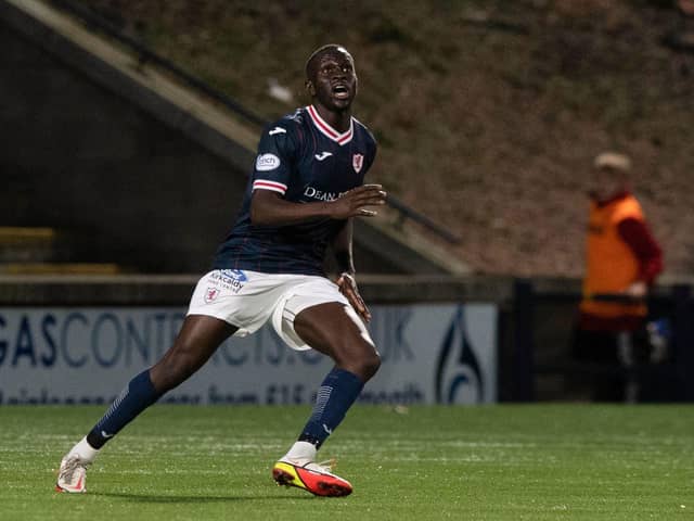 William Akio pictured during his Raith Rovers debut on Saturday (Pic by Sammy Turner/SNS Group)