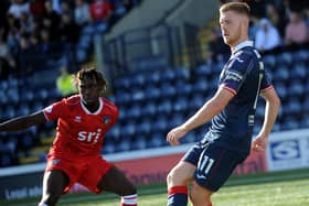 Callum Smith in action for Raith against Dunfermline (Pic by Fife Photo Agency)