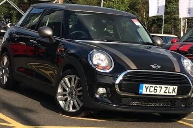 The Mini, one of two cars stolen, has yet to be recovered