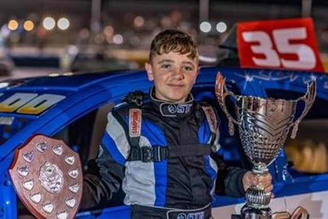 It was a night to remember for Jase Walle as he collected the Scottish Championship. Picture by Alan Pirouet