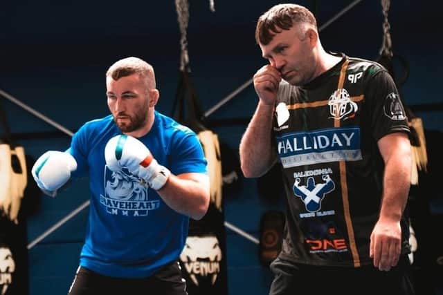 Stevie Ray preparing for his bout v Danny Christie (Pic Stallion Mccallion Photography)