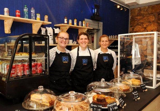 The owners of Roots and Seeds cafe bistro - Corrie Robertson and Diana Marques , with Diana's mum Luisa, who are hosting the venue's first live music and tapas night this month. Pic: Fife Photo Agency.