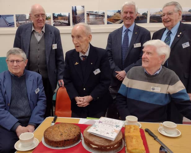 John Kilpatrick celebrates his 100th birthday at Cupar Probus Club (Pic: Submitted)