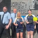 From left: Adri Segerius, duty manager; Jimmy Dunbar, area leisure manager; Karen Berry, leisure attendant; Shannon Reekie, leisure attendant and Nicola Christie, receptionist.