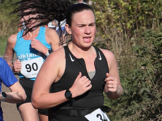 Jennifer Douglas at 2026’s Fife Athletic Club Giffordtown 5K near Ladybank on Sunday (Photo: Pete Bracegirdle)