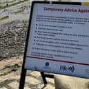 Warning signs have been put on the beaches in Burntisland and Kinghorn (Pic: Facebook)