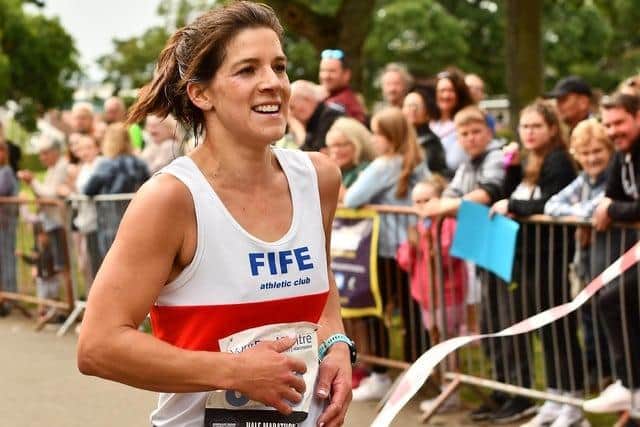 Fife AC's Sheena Logan won the female race