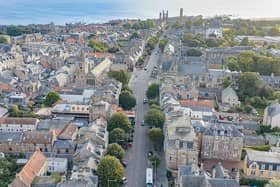 An aerial view of South Street, St Andrews | Pic Fife Council