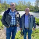 Stewart Grieve (left), club chairman, and Brian McGlashan, membership secretary, down by the River Leven.