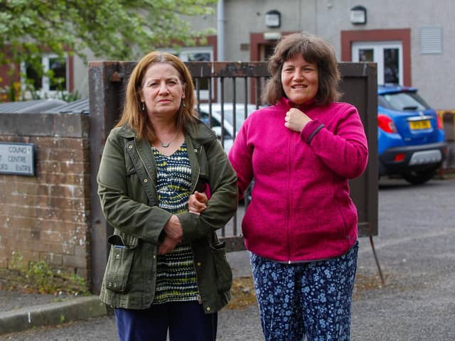 Marlene and Karen outside the St Clair Centre in Kirkcaldy (Pic: Scott Louden)