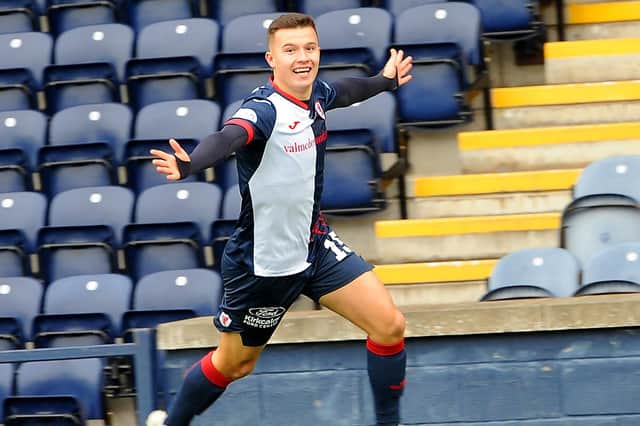 Dylan Tait scored within the first couple of minutes last week for Raith Rovers against Arbroath - the Lang Toun men wouldn't say no to a start like that today at Stark's Park against leaders Inverness Caledonian Thistle (picture by Fife Photo Agency).