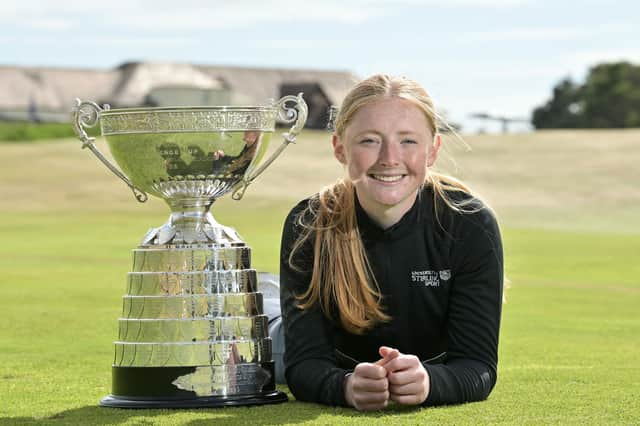 Women's Amateur champion, Louise Duncan of the University of Stirling will compete in the 2021 / 2022 R&A Student Tour Series. Pic courtesy of The R&A