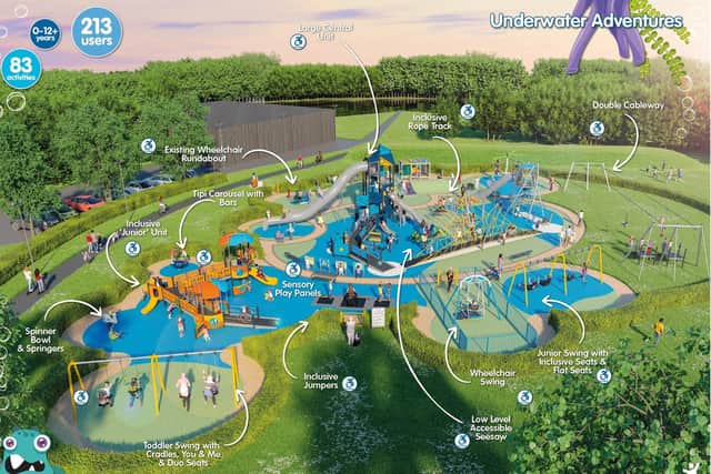 The proposed new playpark for Lochore Meadows.