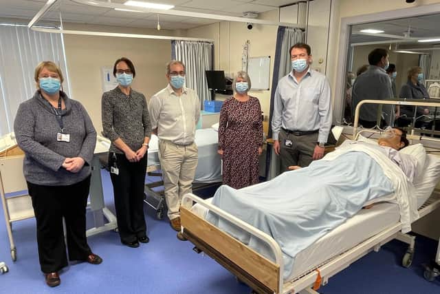 Staff in the new simulation training centre