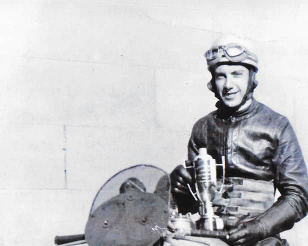 Colin Campbell pictured with the Fidelity Trophy in 1953 (Pic: Kirkcaldy & District Motor Club)