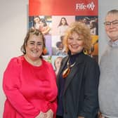 From left:  Wilma Beedie, Suzanne Zeedyk, Arthur Beedie (Pic: Fife Council)