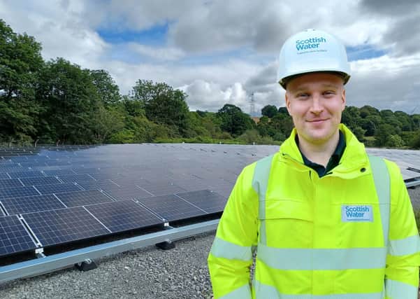 Graduate Steven Brasher was one of the people who worked to install over 800 solar panels at Denny Waste Water Treatment Works
(Picture: Submitted)