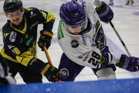 Keaton  Jameson in action against Glasgow Clan (Pic: Derek Young)
