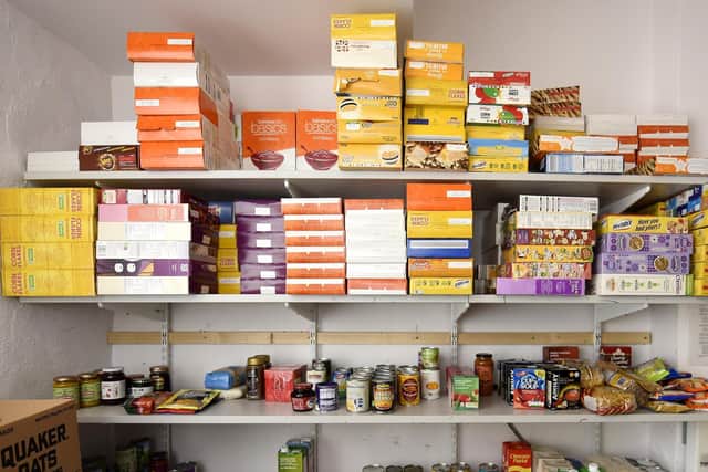 Selection of food from Kirkcaldy Foodbank. Pic: Fife Photo Agency.