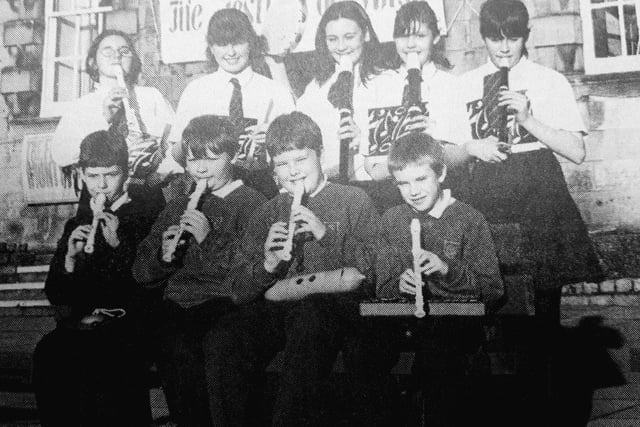 These pupils from Kirkcaldy's Capshard Primary School held an impromptu recorder concert in between performances at Fife Festival of Music in 1998. 
