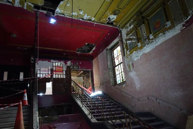 Some of the original features on the staircase still remain. (Pic: Fife Free Press)