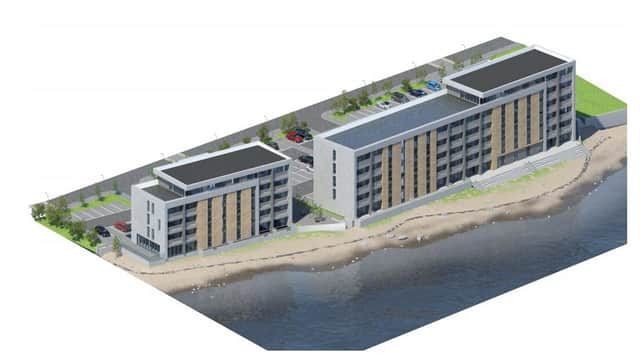 Artist's impression of the  proposed development at the west end of Kirkcaldy Esplanade