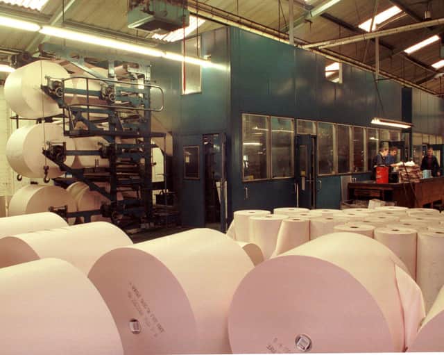Fife Free Press  printing press at Mitchelston in 1999