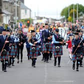 The pipes led the 2022 Kinghorn Children's Gala parade.