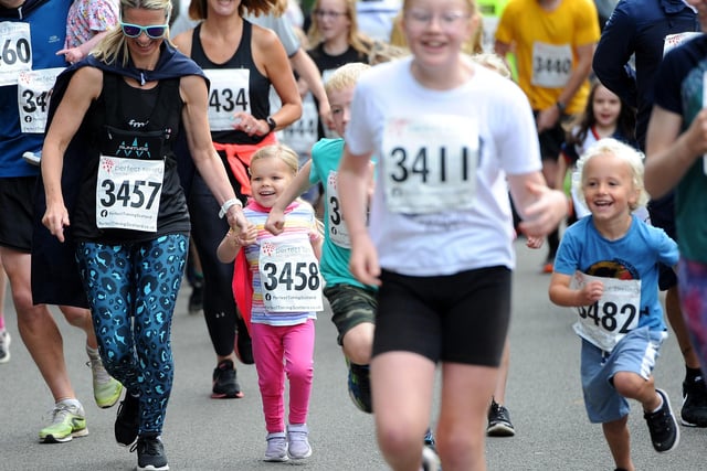 Runners of all ages enjoyed taking part in the family fun race
