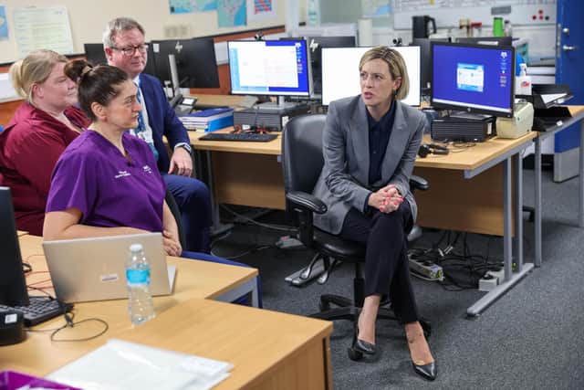 Deputy First Minister Jenny Gilruth during a visit to NHS Fife's Hospital at Home hub for Central and West Fife in Kirkcaldy | Pic Robert Perry/PA