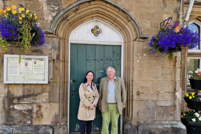 Councillor Kathleen Leslie and George McLauchlan, trustee of Burntisland Heritage Trust (Pic: Fife Free Press)